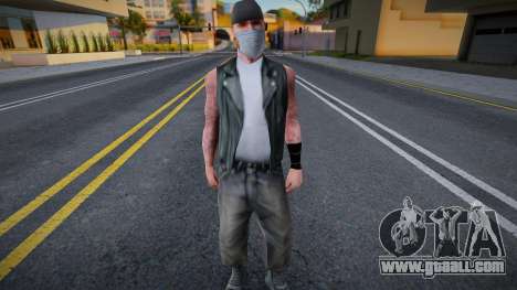 Bikera in a protective mask for GTA San Andreas